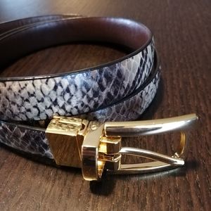 Reversible leather belth